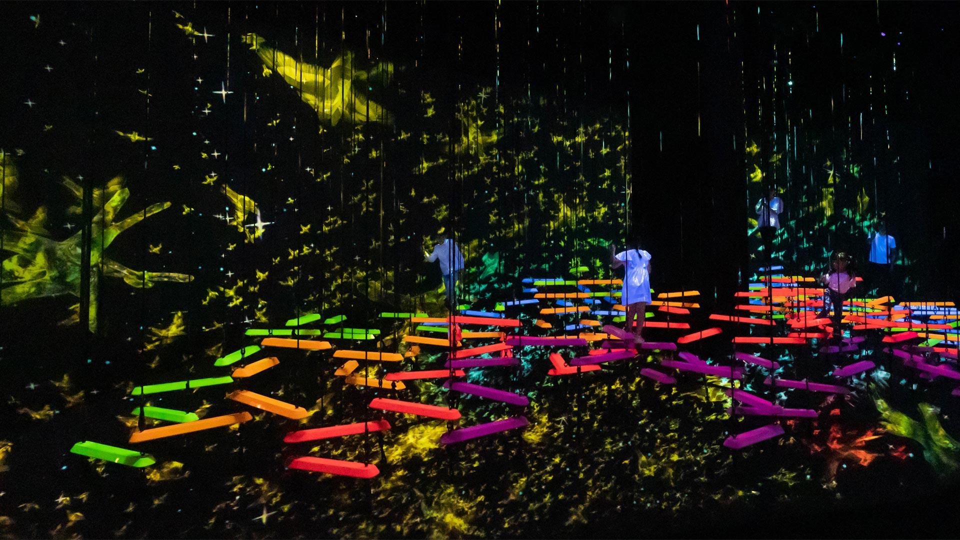 Immersive digital art at a virtual reality themed musuem in Singapore