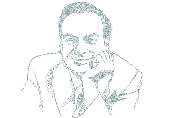 Portrait illustration of Richard Feynman
