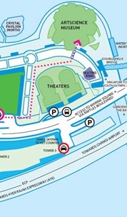 Map of ArtScience Museum in Marina Bay Sands