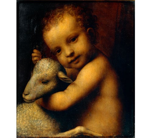Christ Child with the Lamb by Bernardino Luini