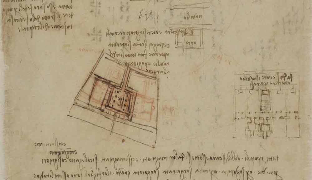 Town Planning Proposal Circa 1493—97  F.184 verso  Leonardo da Vinci Codex Atlanticus