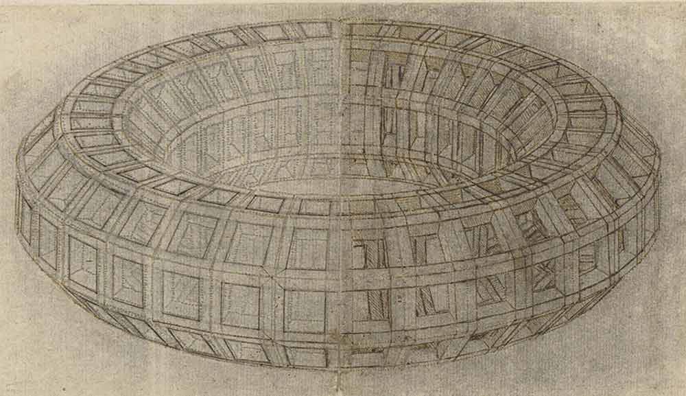 Drawing of a Mazzocchio  Circa 1510 F.710 recto  Leonardo da Vinci Codex Atlanticus