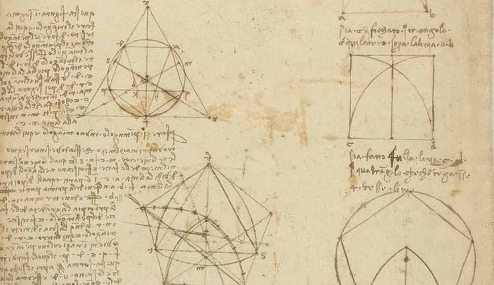 Plane Geometric Shapes Circa 1490 F.923 recto Leonardo da Vinci Codex Atlanticus