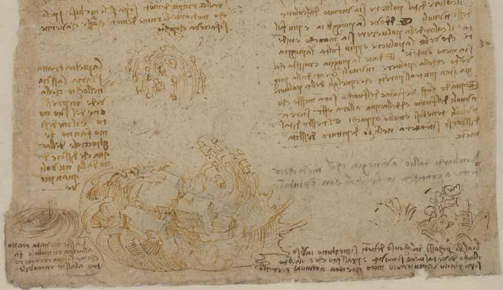 Drawing of a Flood 1516—17 F.215 recto  Leonardo da Vinci Codex Atlanticus