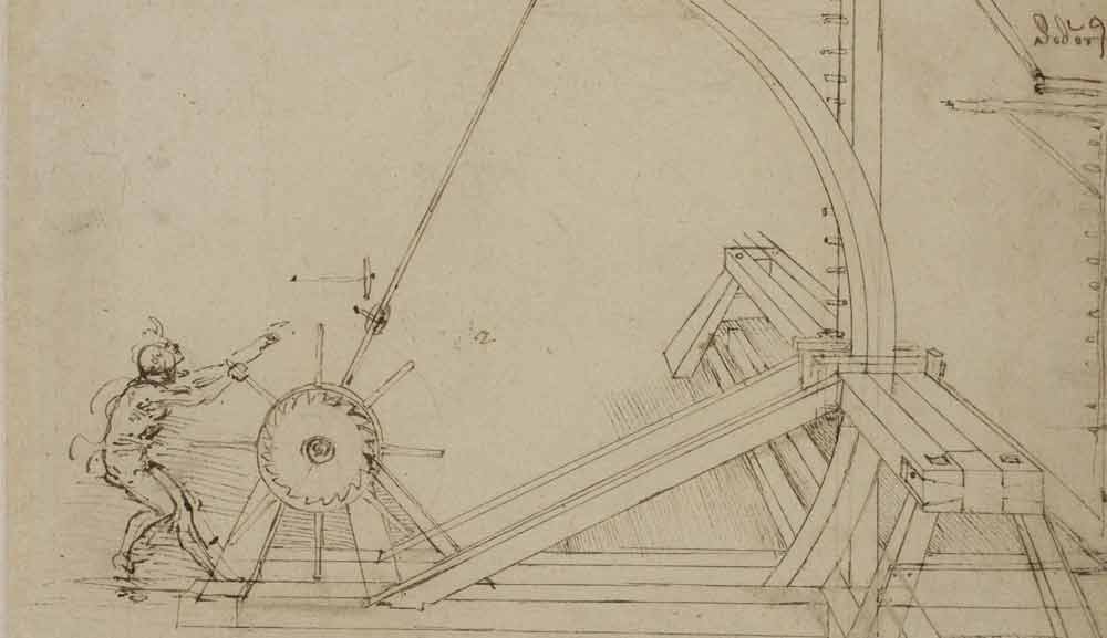 Catapult  Circa 1485—92 F.141 recto  Leonardo da Vinci Codex Atlanticus