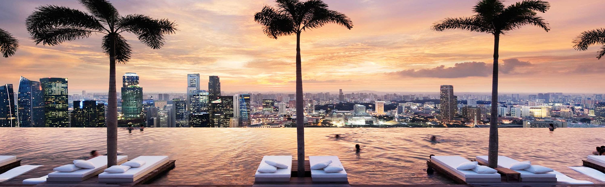 Skypool of Marina Bay Sands Hotel Singapore in Marina Bay Area