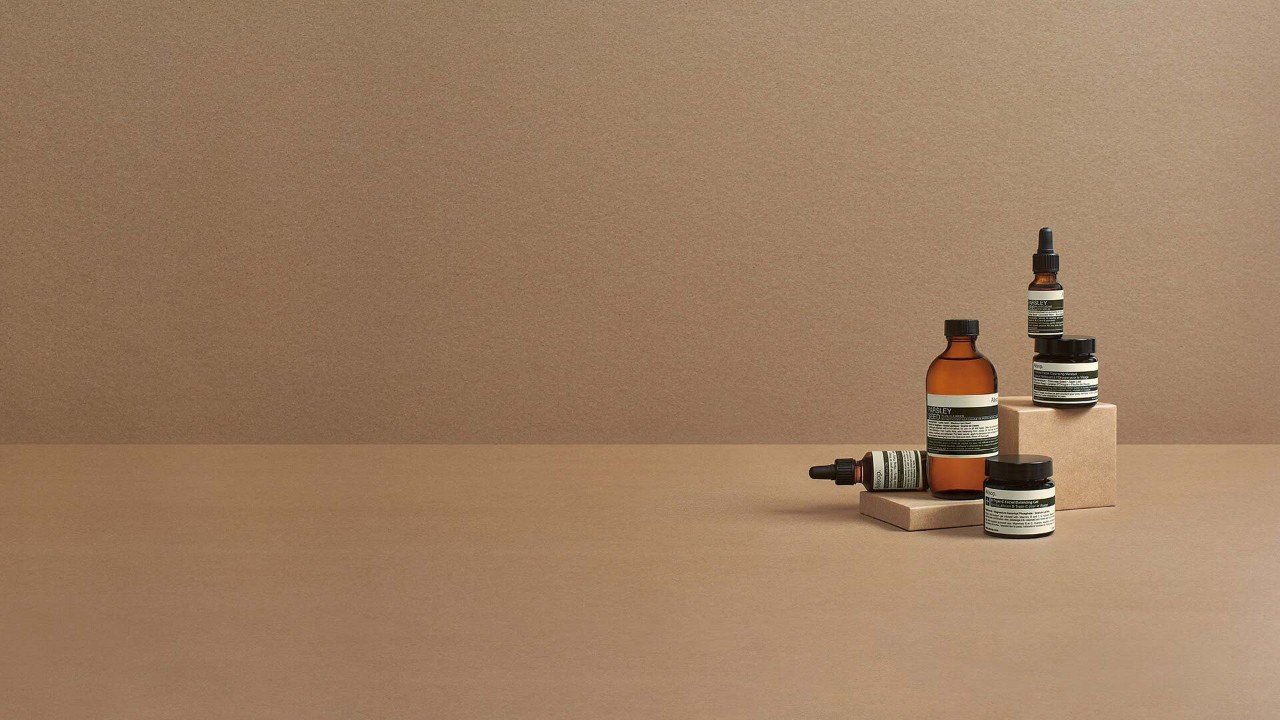Bottles of self-care products from Aesop, a top fragrance brand in Singapore