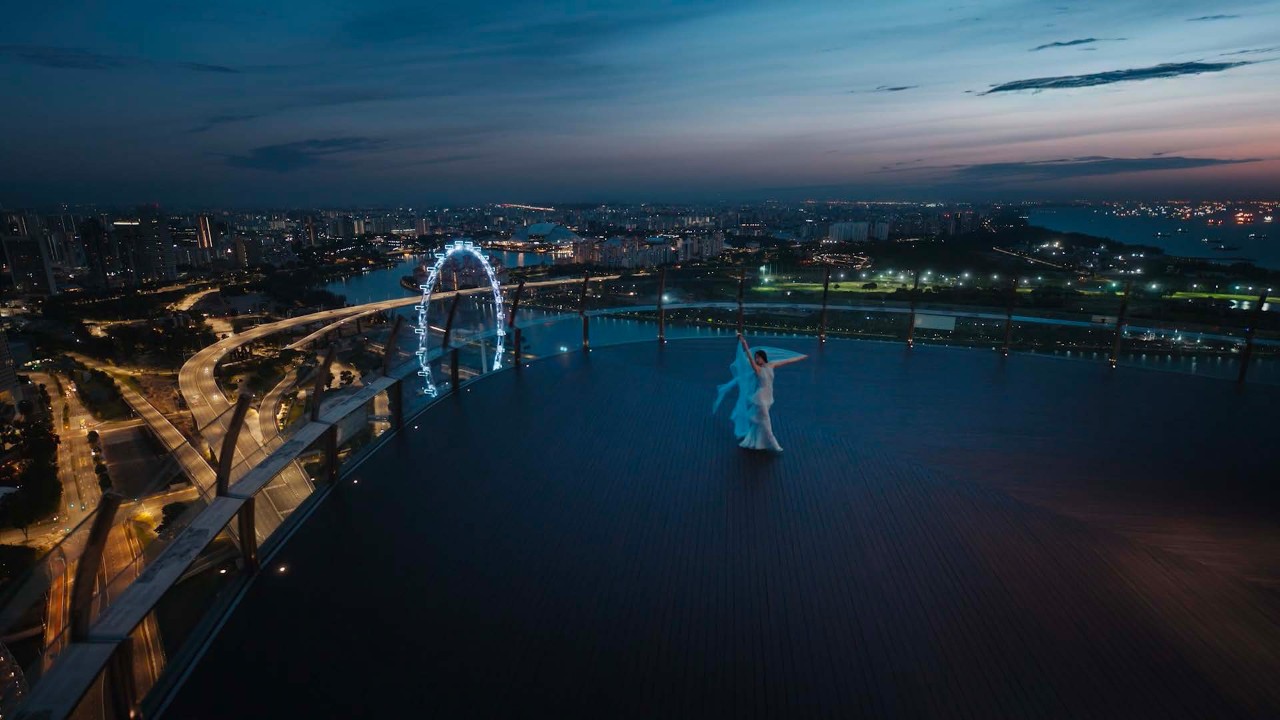Woman at the SkyPark Observation Deck, perfect to celebrate any occasion
