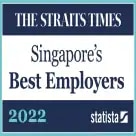 Singapore’s best employers 2022 (Ranked 23rd; the only tourism & hospitality player on the top 25 list)