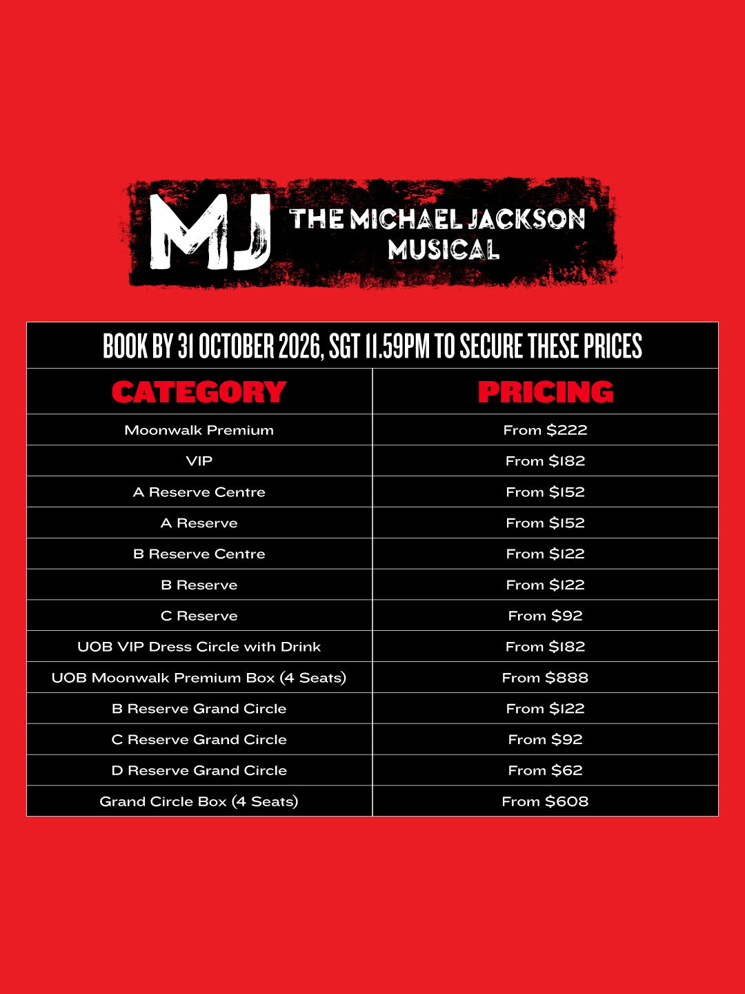 Fan benefits for MJ The Michael Jackson Musical