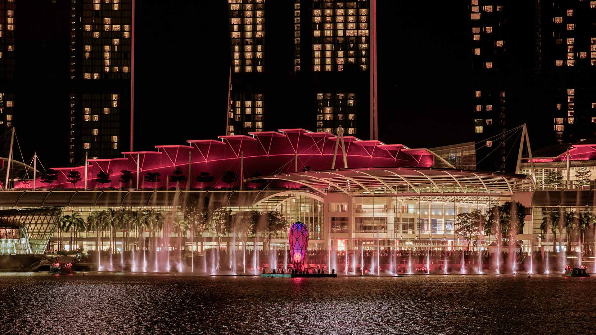Spectra, a light and sound show at Marina Bay Sands in Singapore