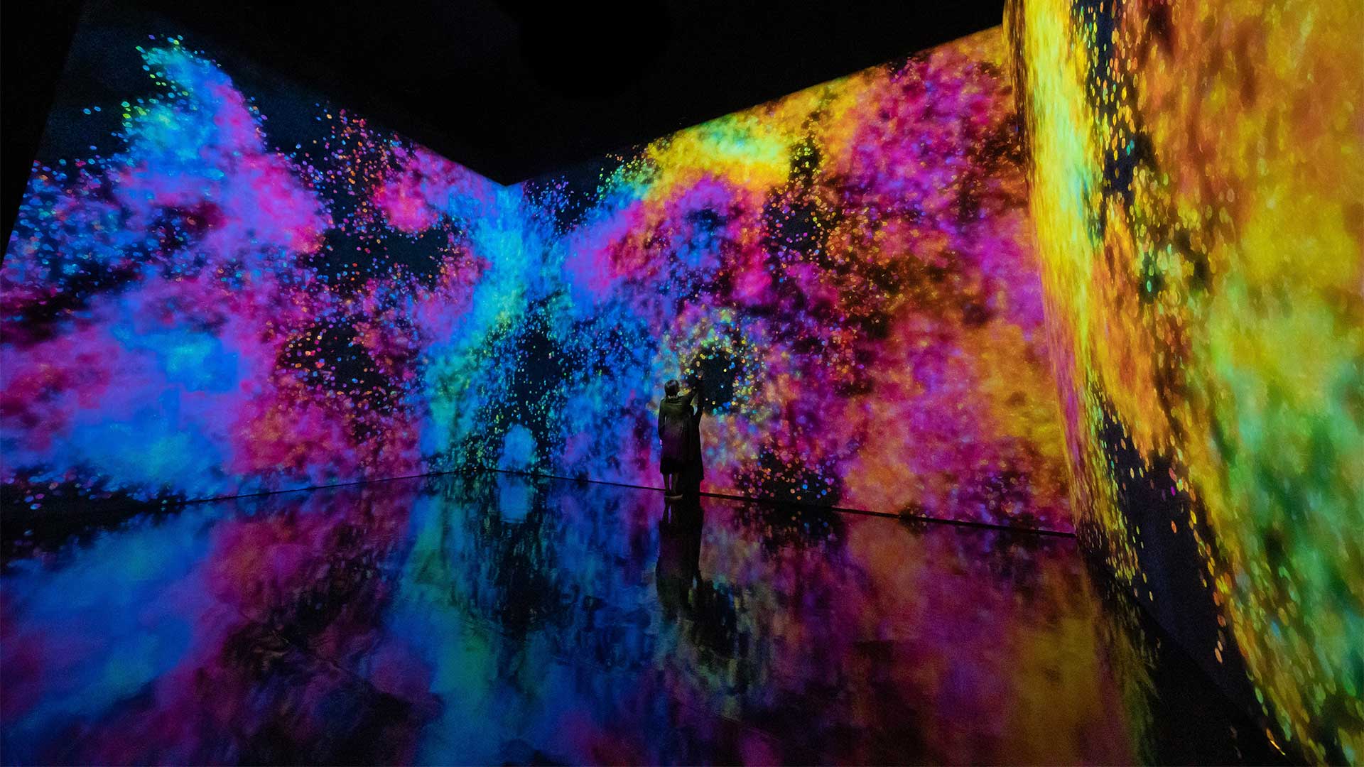 Immersive art installation at Future World, ArtScience Museum in Singapore