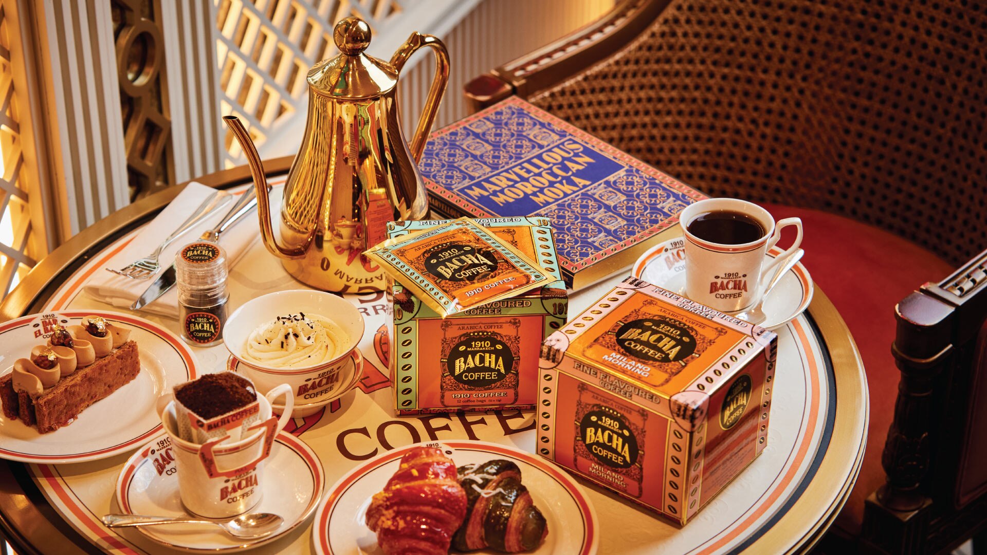 Cakes and pastries for afternoon tea from Bacha Coffee, a popular high tea spot in Singapore