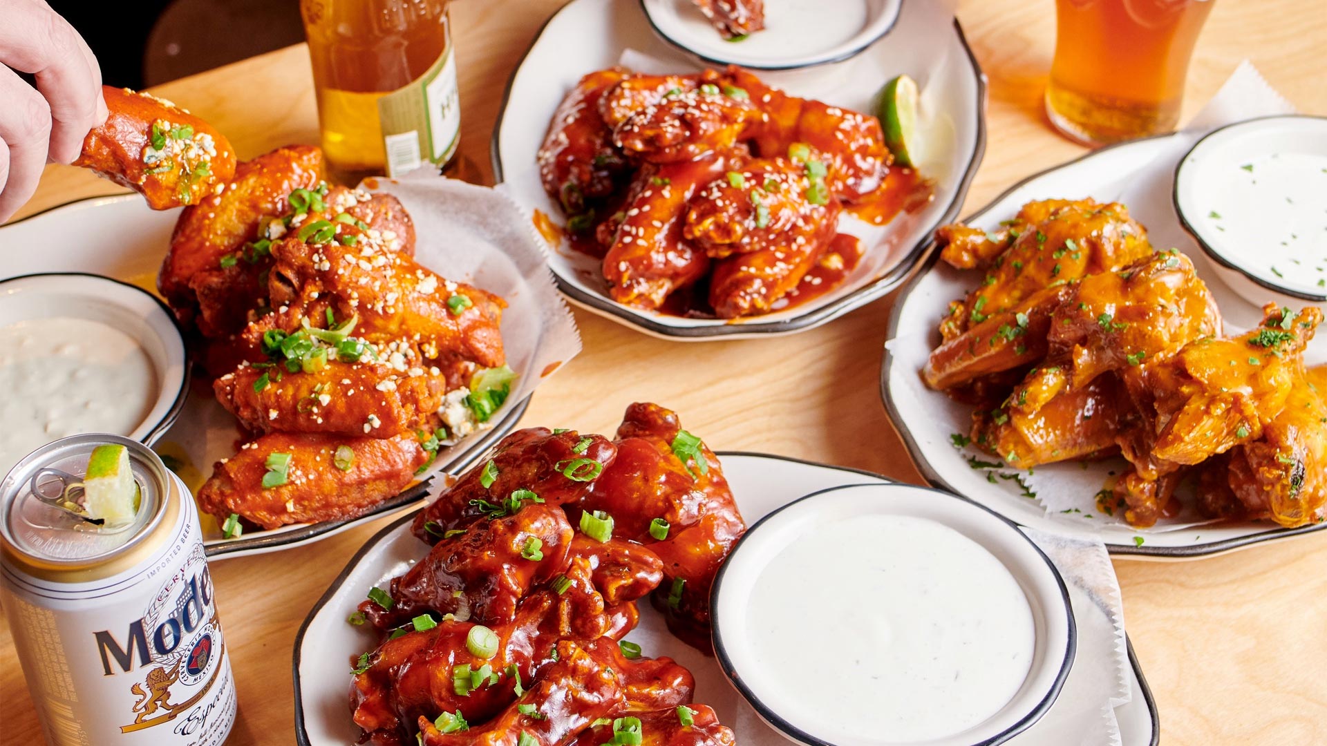 Crispy wings paired with beer at the best casual dining restaurants in Singapore
