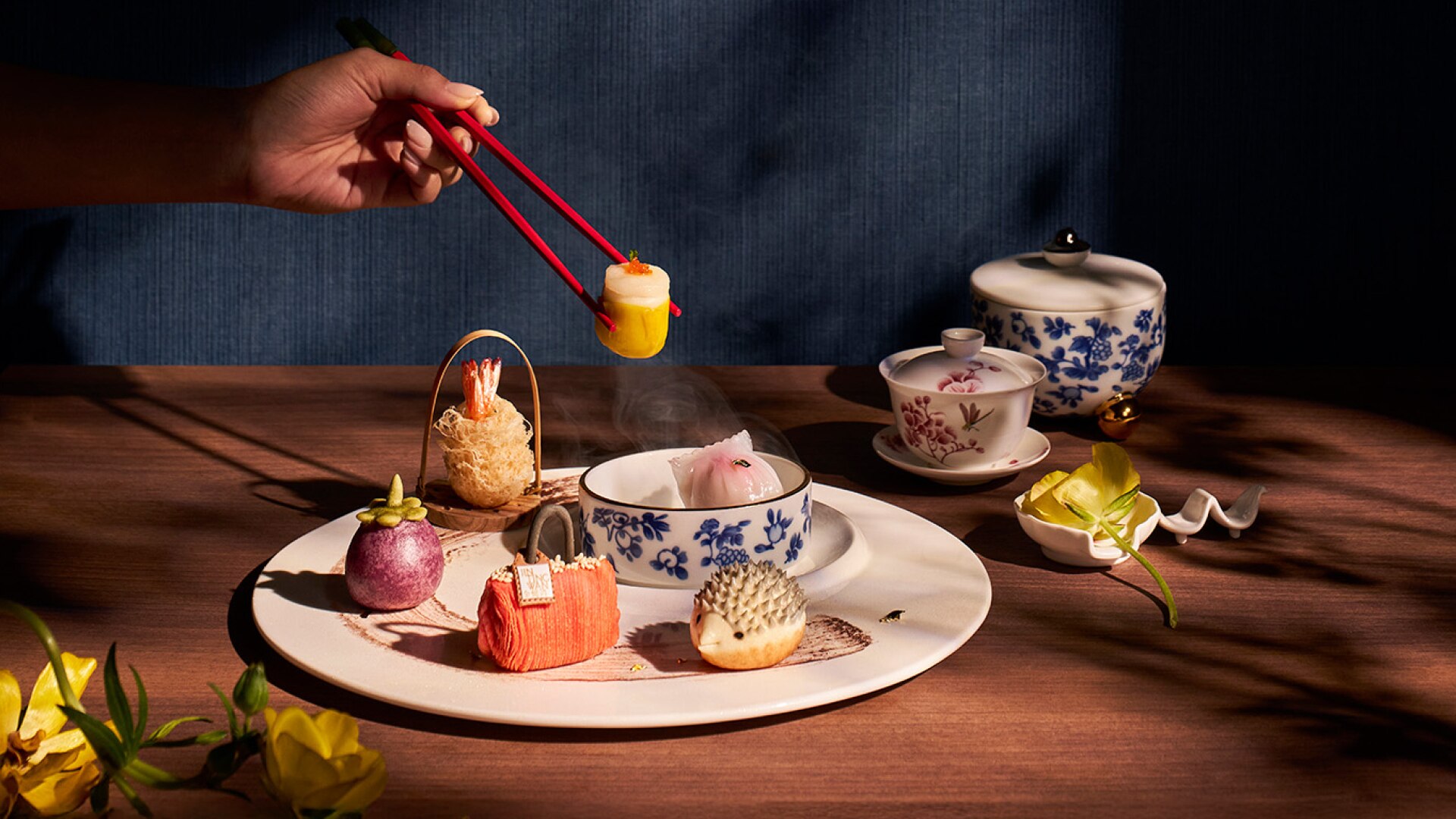 Plate of dim sum from Jin Ting Wan, a Chinese Fine Dining restaurant in Singapore