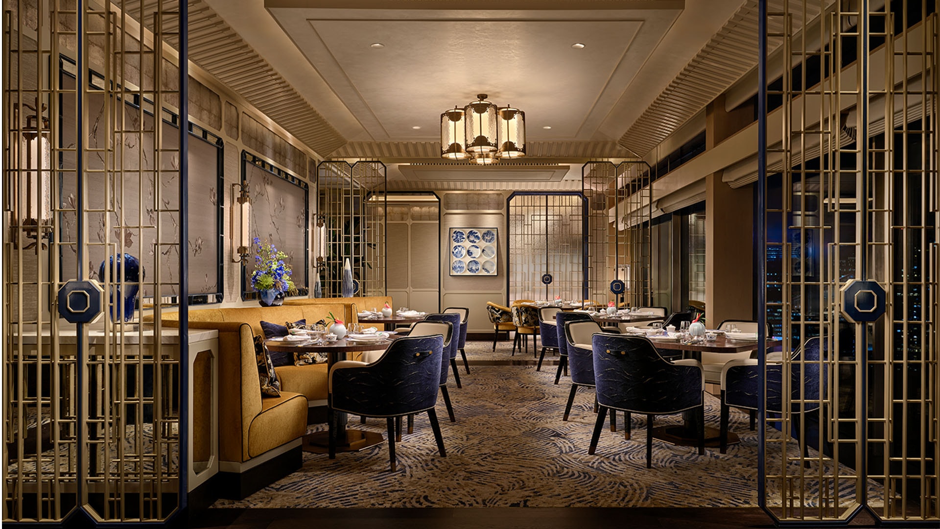 Interior of Jin Ting Wan, a Chinese Fine Dining restaurant in Singapore