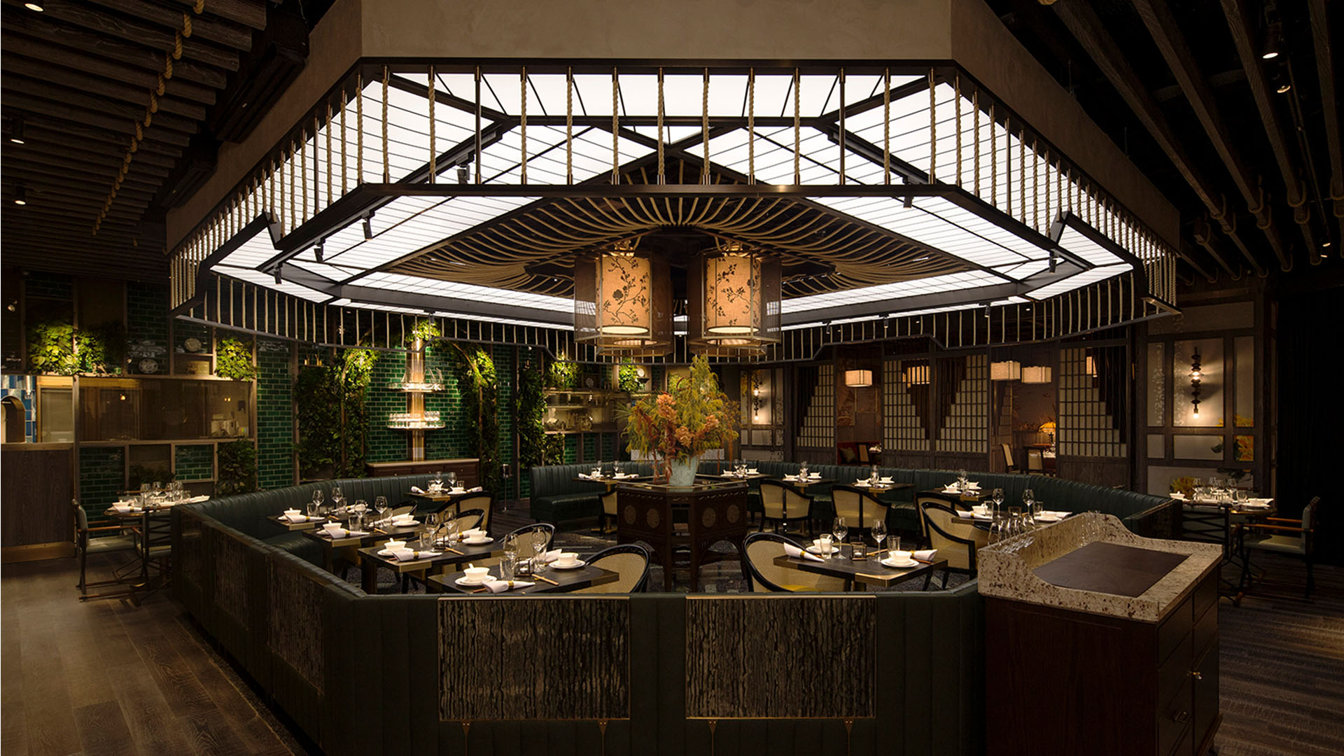 An instagrammable fine dining space at Mott 32 Singapore, Marina Bay Sands