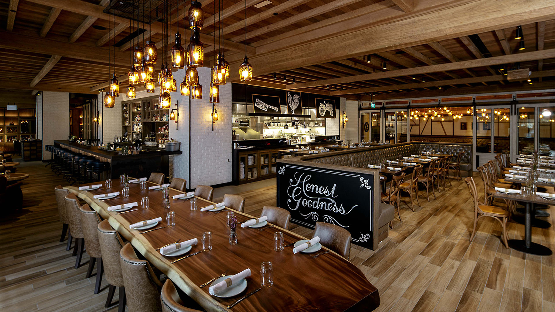 Interior of Yardbird, a casual dining instagrammable restaurant in Singapore