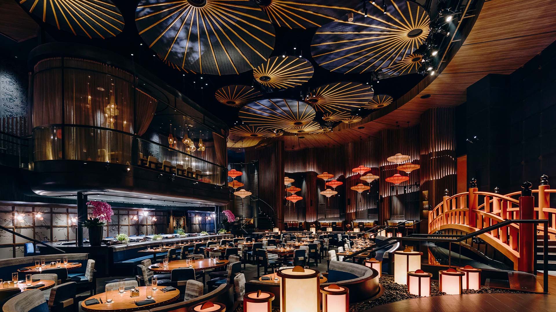 Main dining room at KOMA, an instagrammable sushi restaurant in Singapore