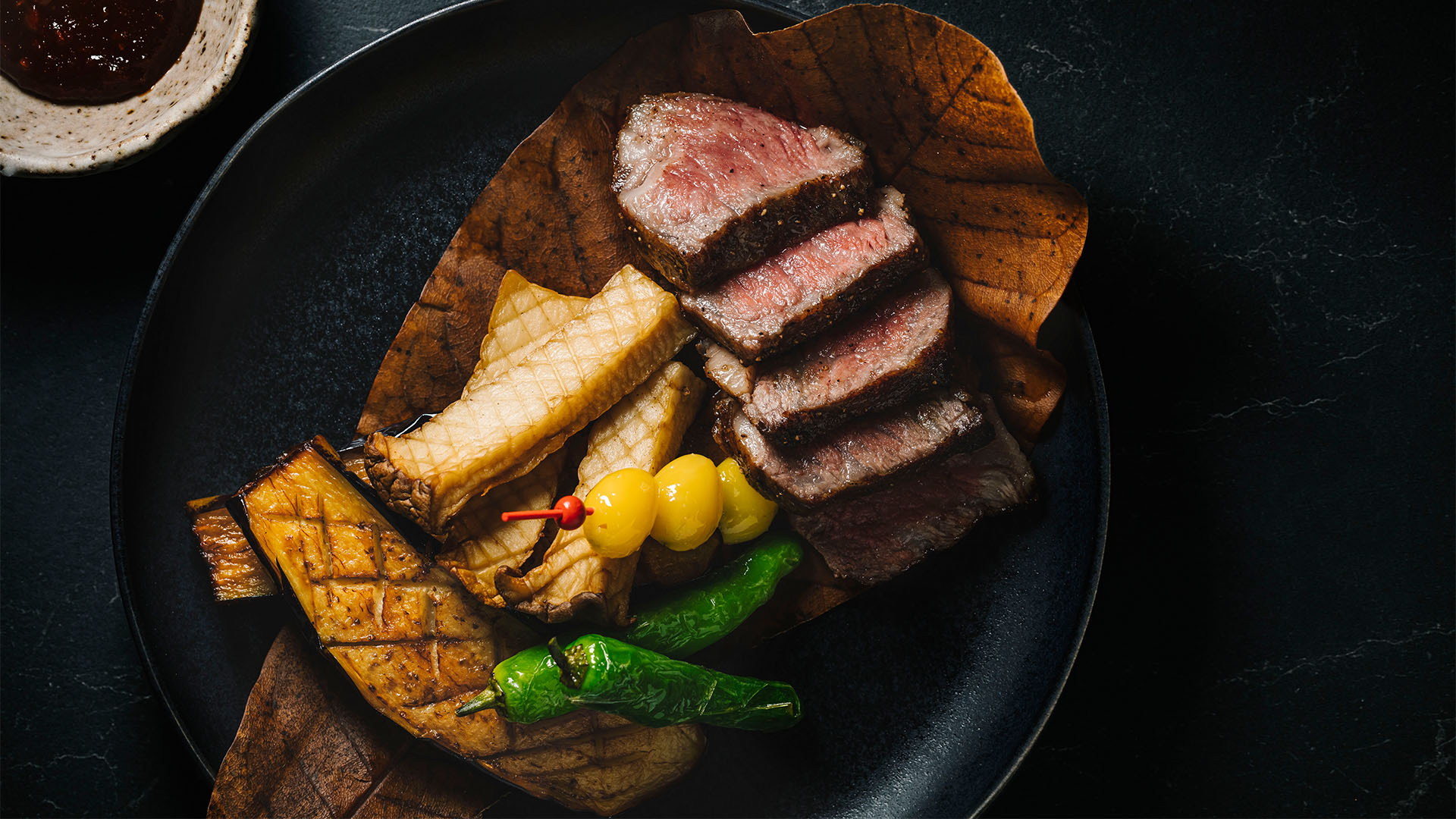 Snow-aged Wagyu Ribeye for an omakase tasting menu at KOMA