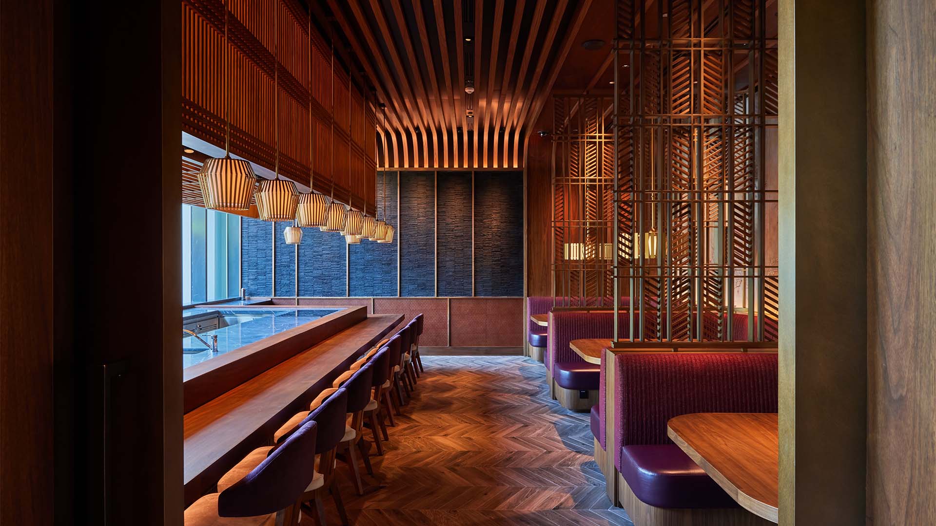 Dining room for an intimate omakase dining experience in Singapore