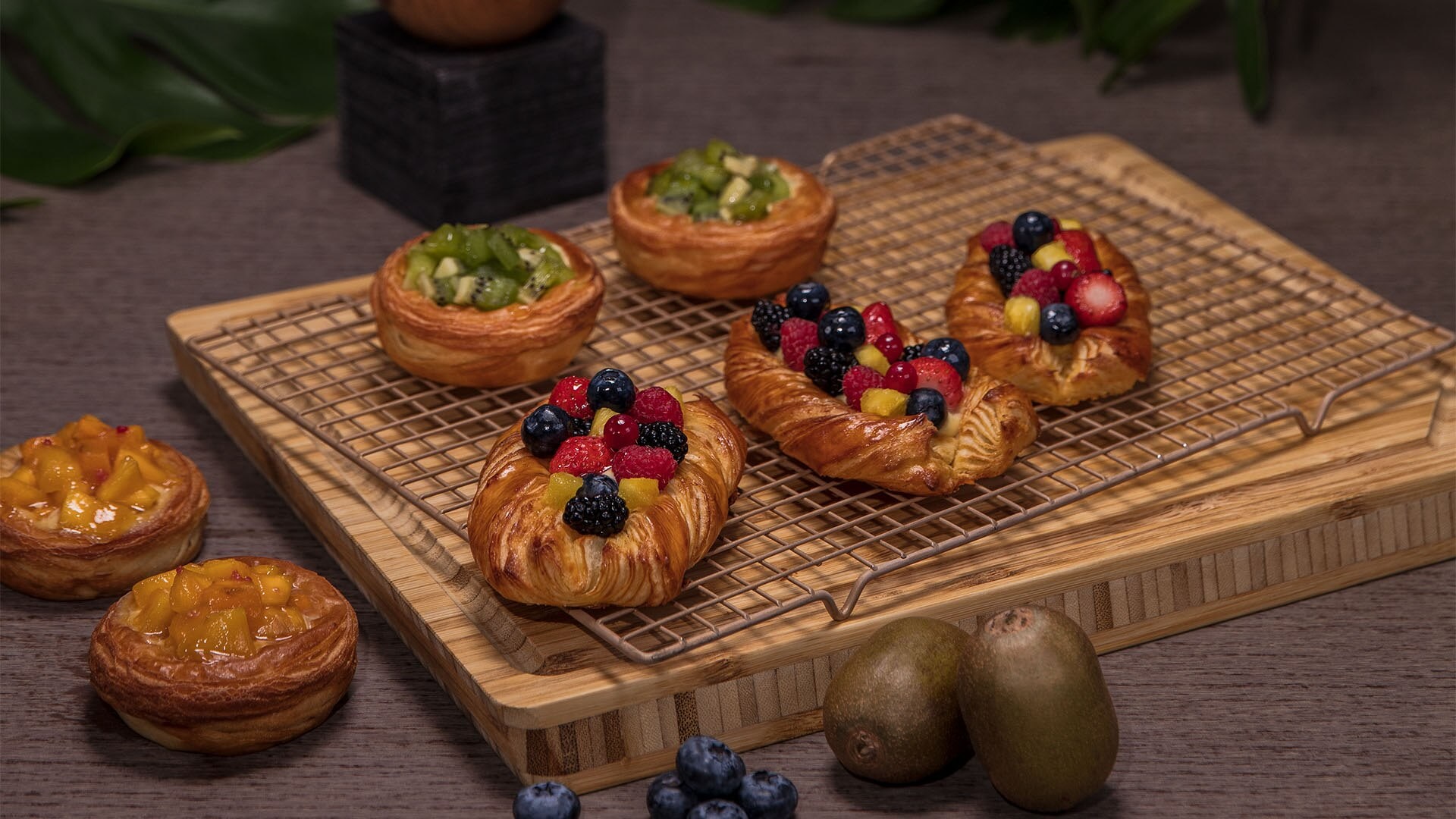 Fruit pastries from Origin + Bloom, a western cafe in Singapore
