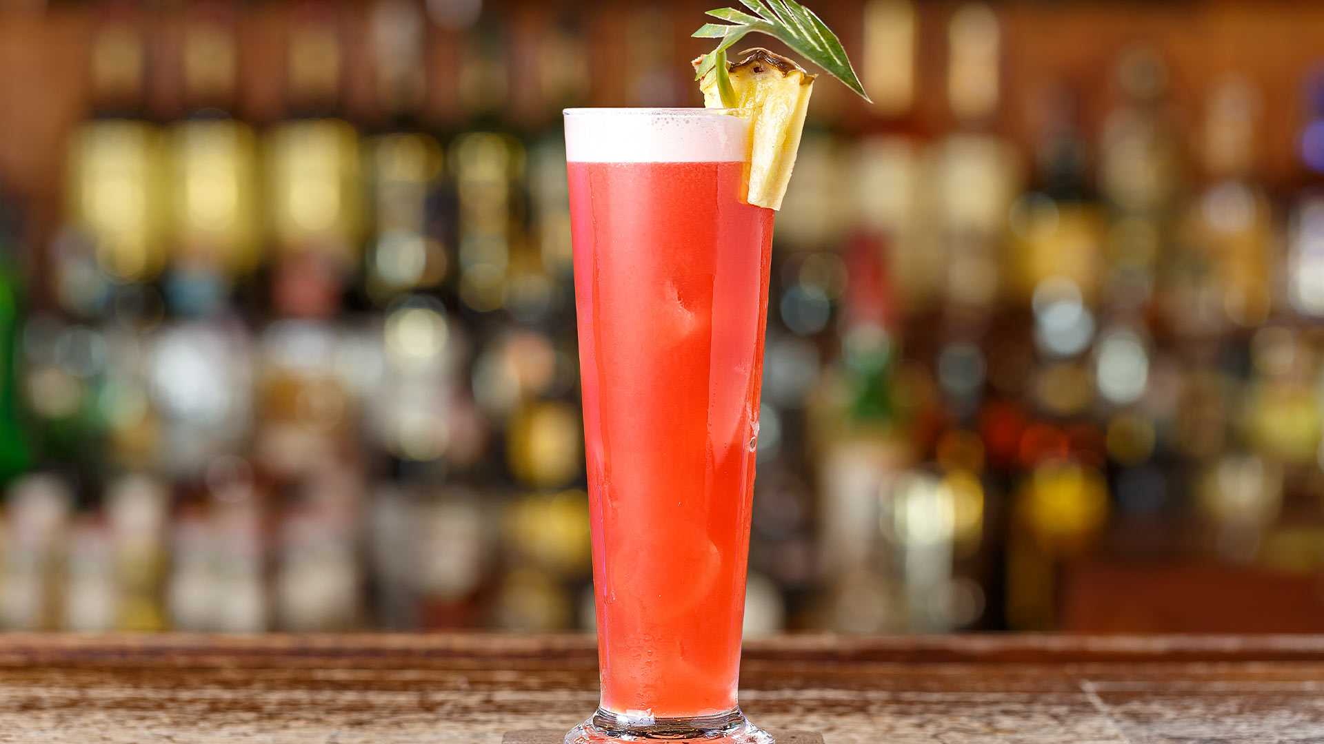 Singapore Sling, a pink cocktail served at the best bar in Singapore