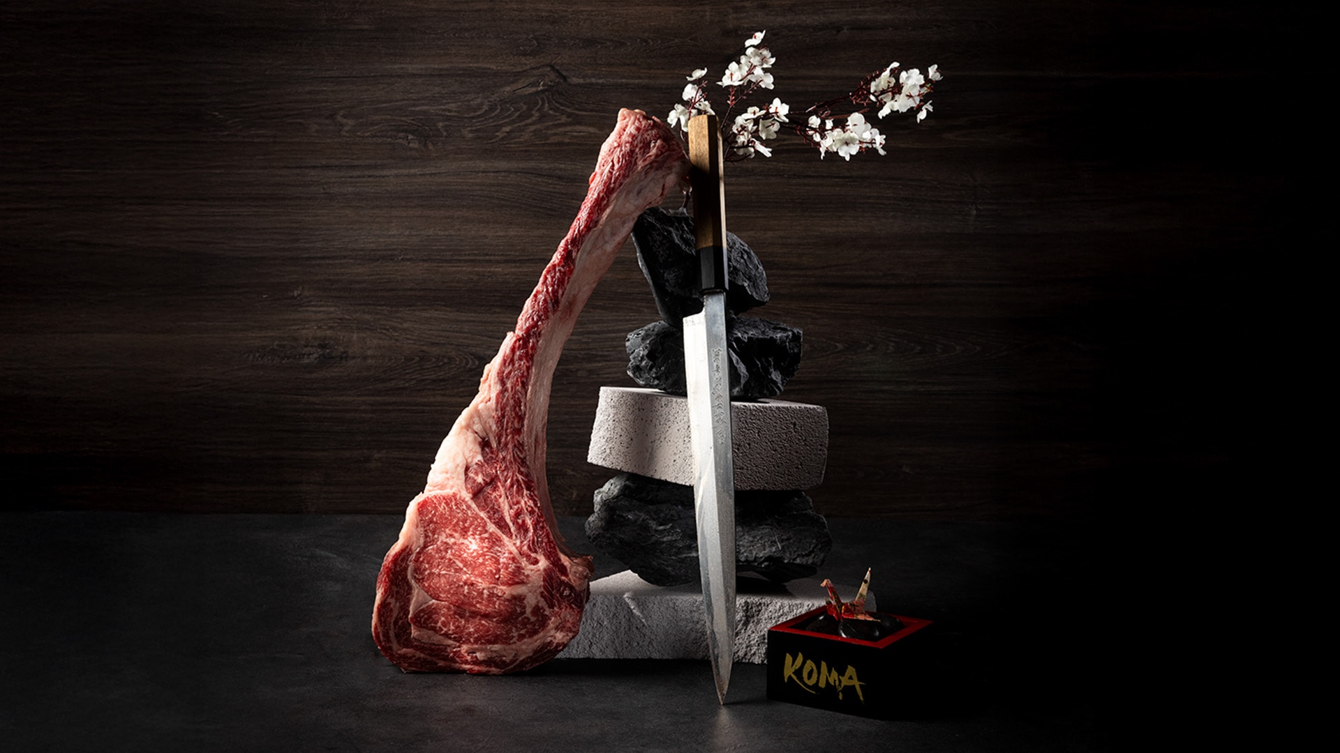 Intimate dining space at KOMA, a popular Japanese restaurant to enjoy a Father's Day dinner