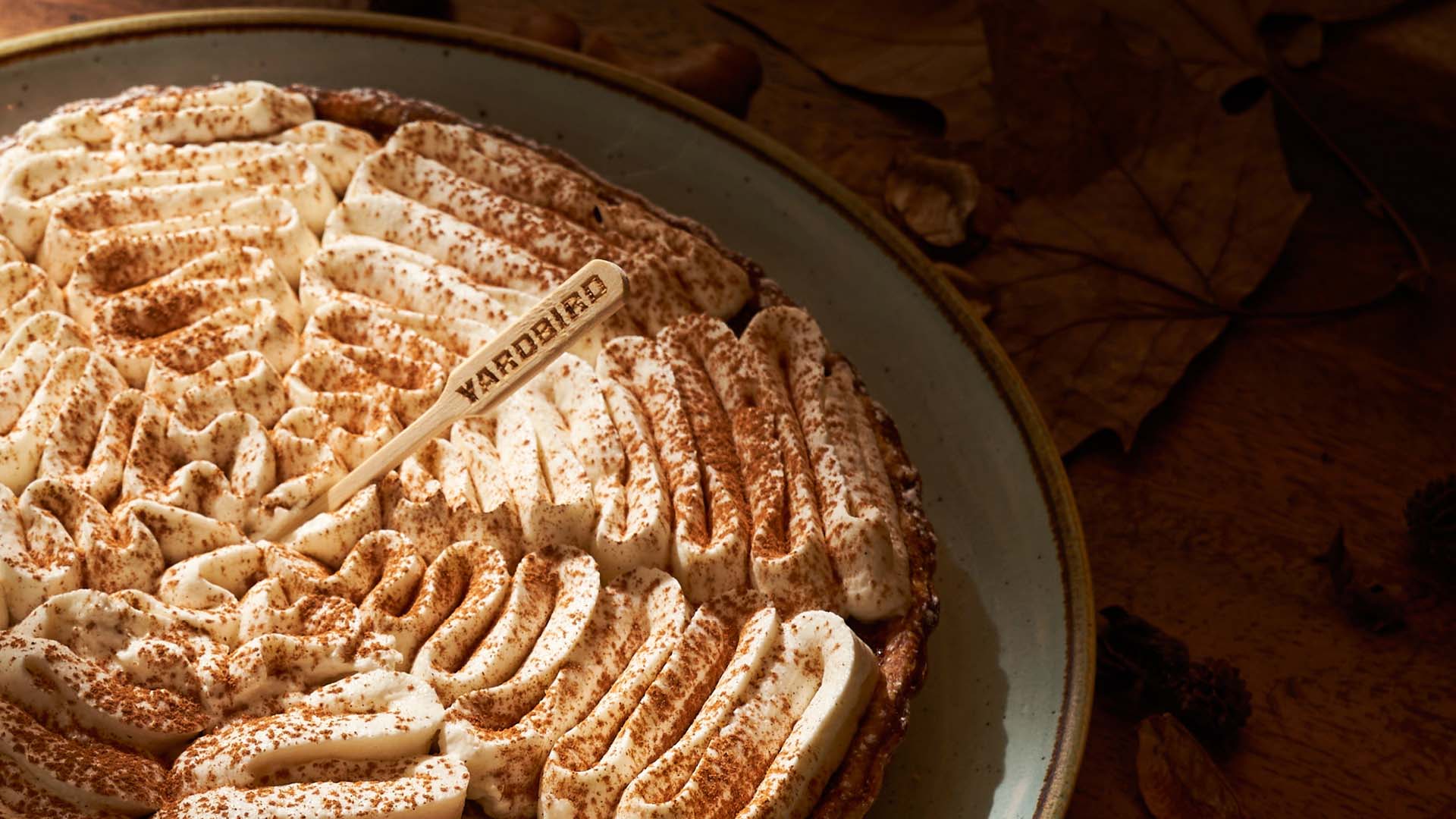 Whole Pumpkin Pie at Yardbird for 2025 Thanksgiving Dinner