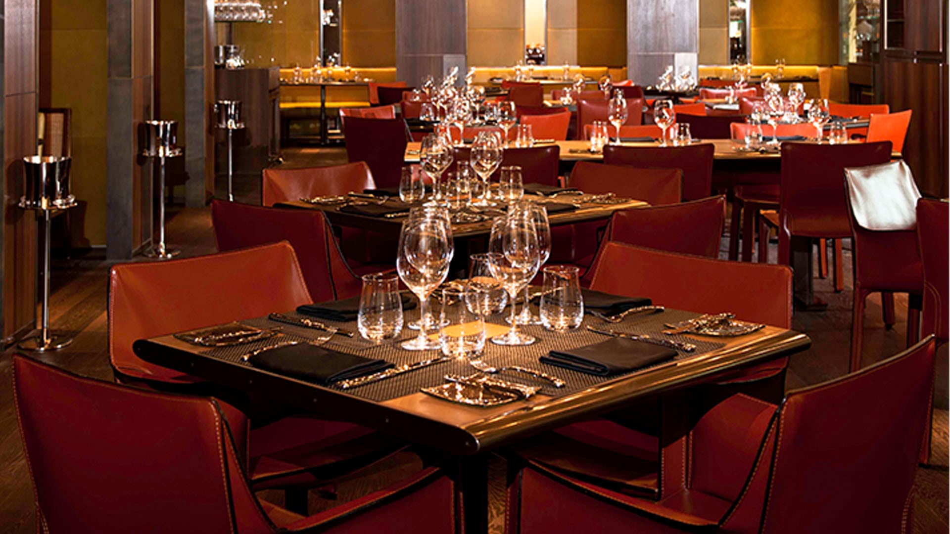 Interior of CUT by Wolfgang Puck, a celebrity chef fine dining restaurant in Singapore