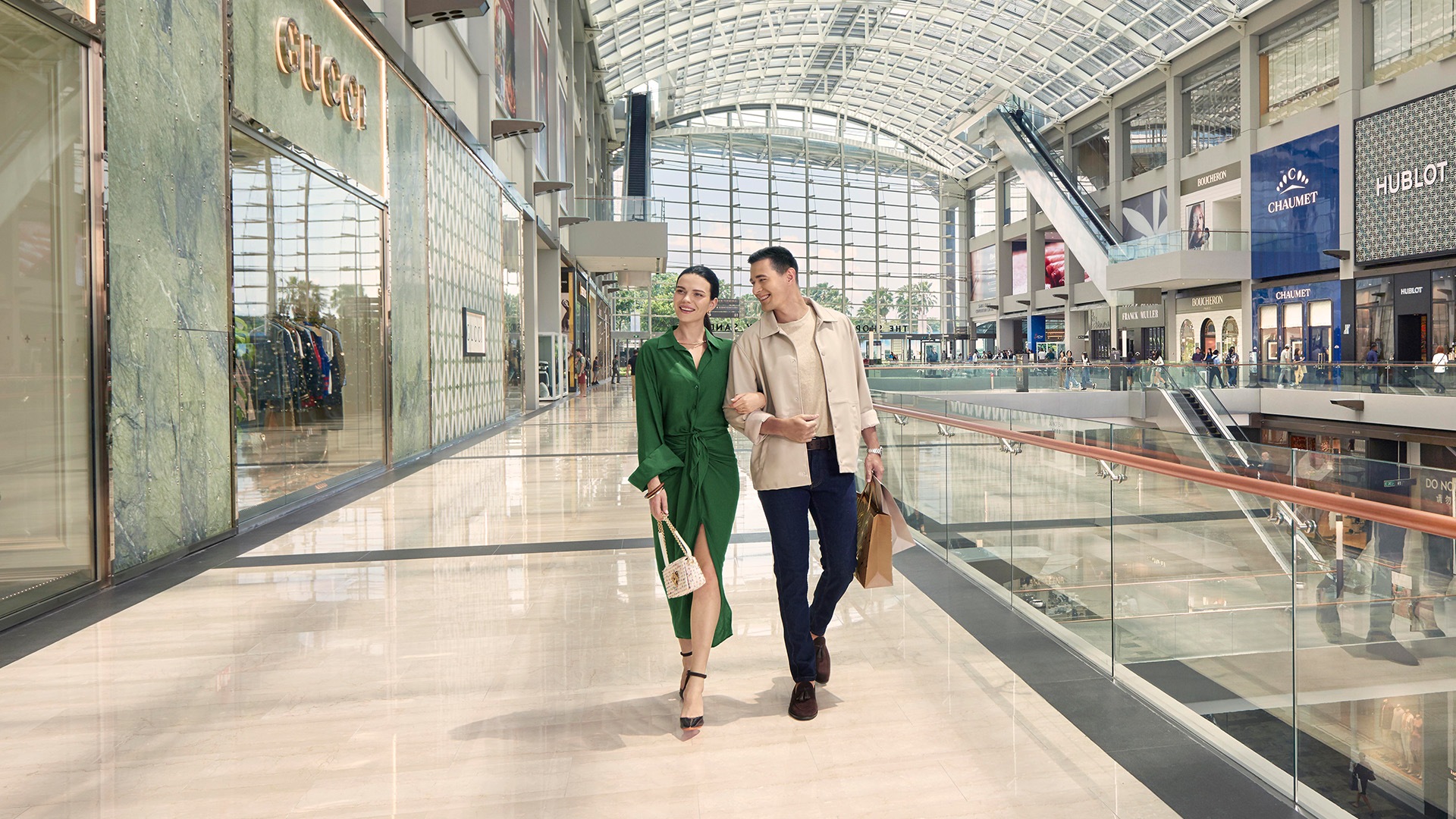 Couple shopping at The Shoppes