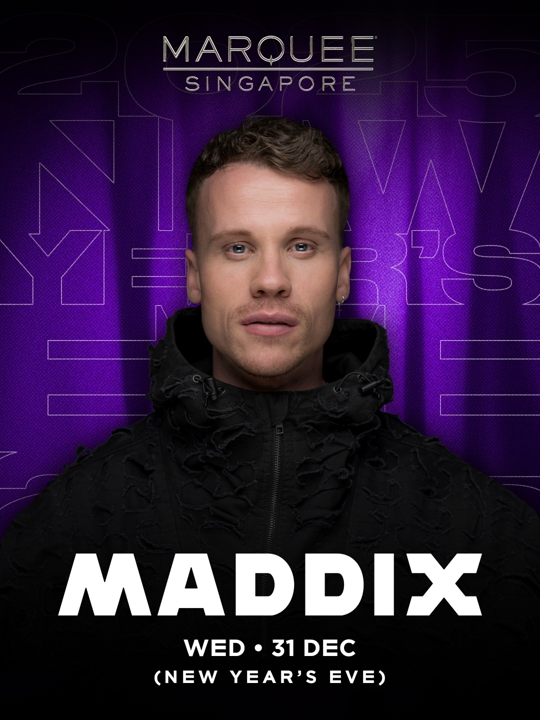 Marquee presents Maddix on 31 Dec 2025 for New Year's Eve in Singapore