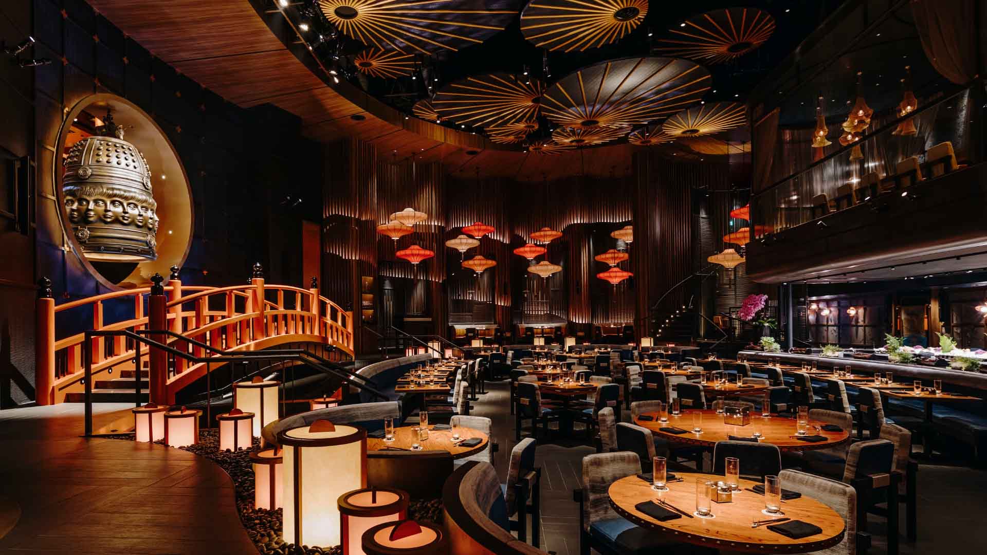 Interior of KOMA, a Japanese fine dining restaurant in Singapore