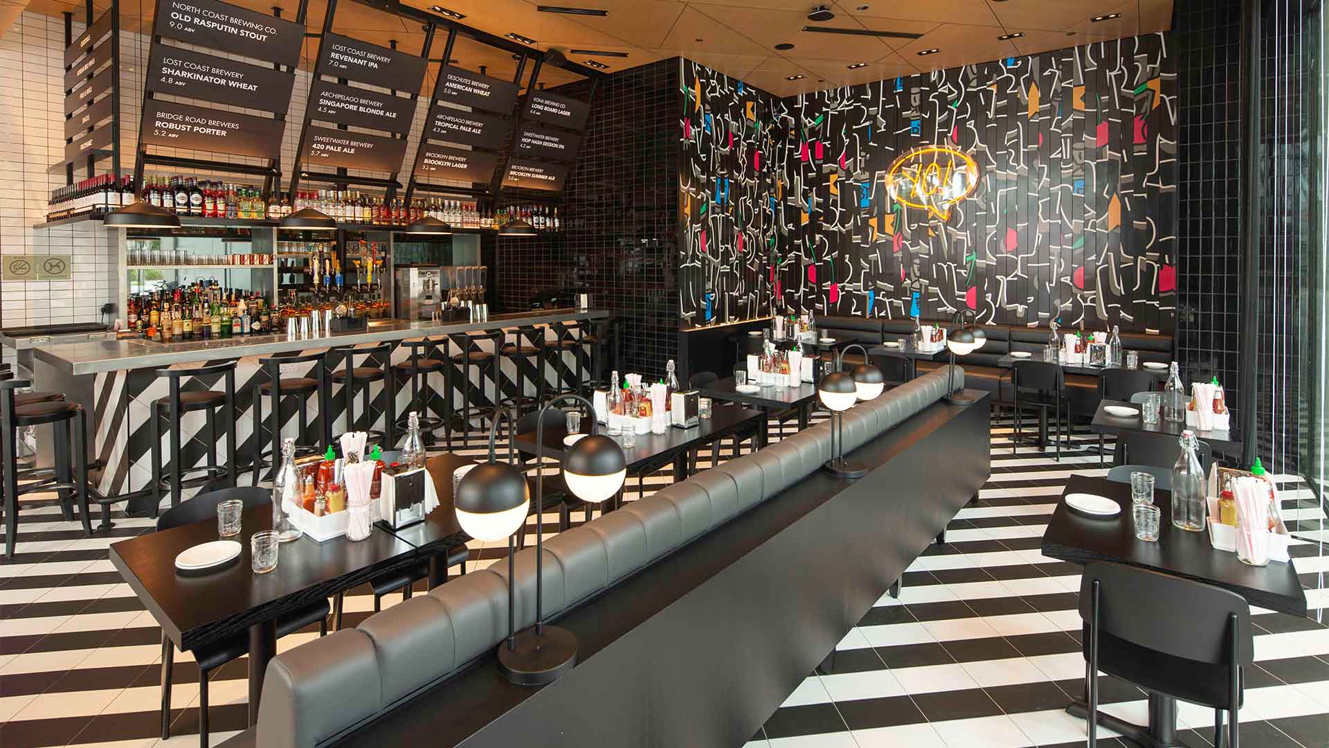 Interior of Black Tap Singapore, for private dining and events in Singapore