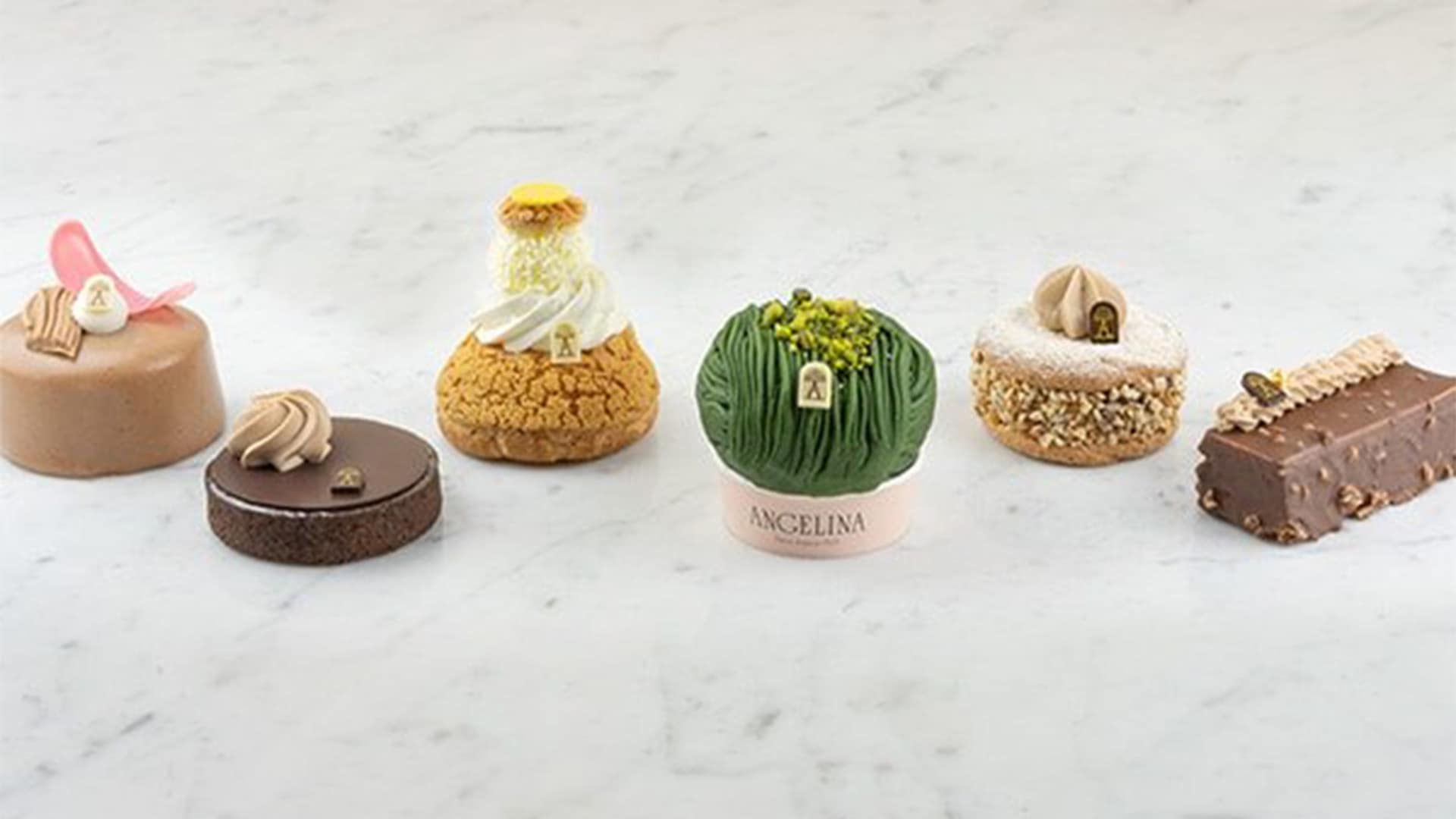Assortment of cakes from Angelina, a casual dining spot