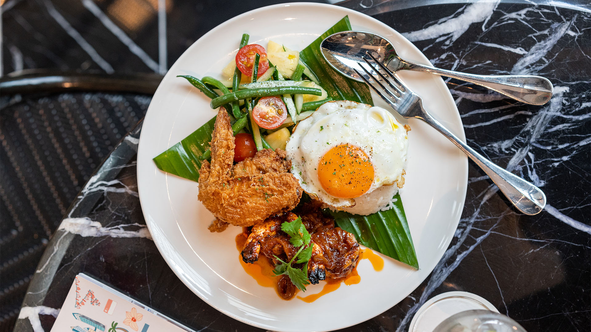 A plate of Nasi Lemak, a local favourite, at PS.Cafe