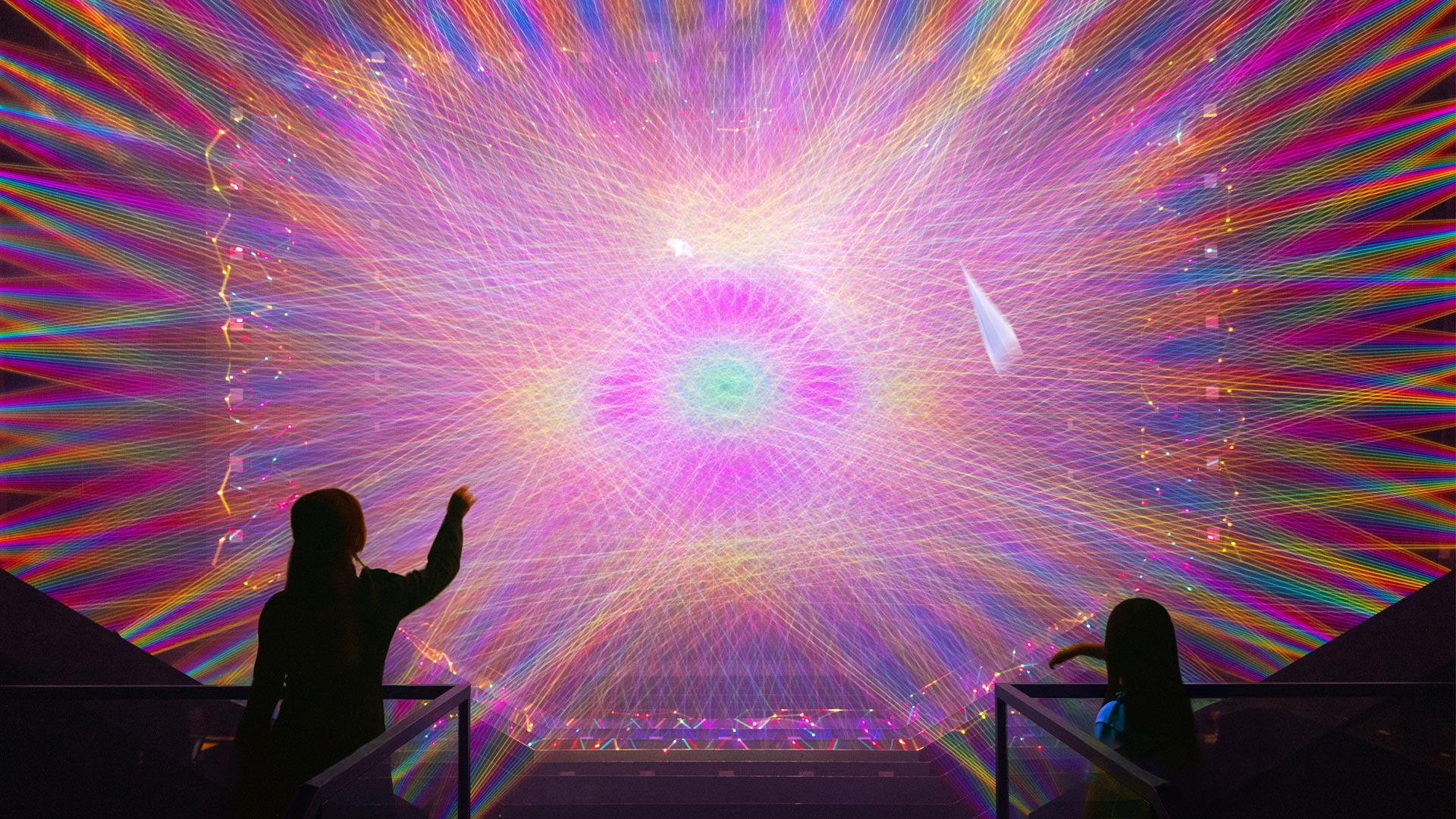 Light Sculpture with Paper Airplane