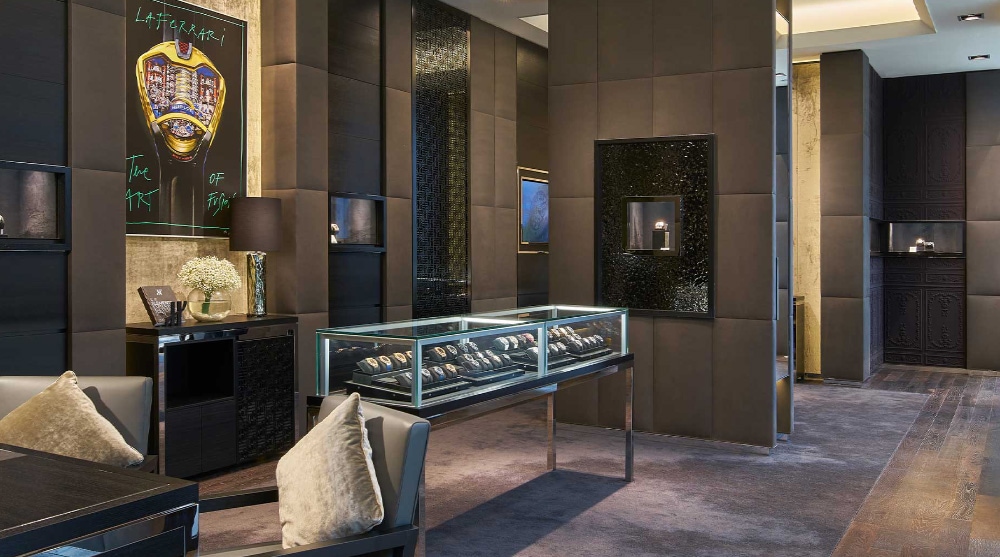 Interior of luxury watch brand, Hublot at Marina Bay Sands, Singapore