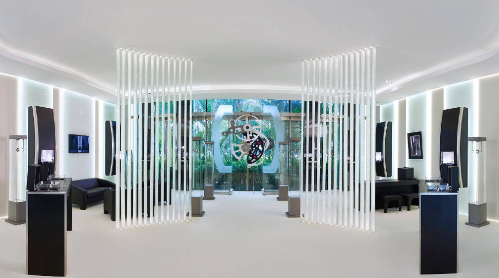 Interior of Richard Mille, a luxury watch brand in Singapore, at Marina Bay Sands