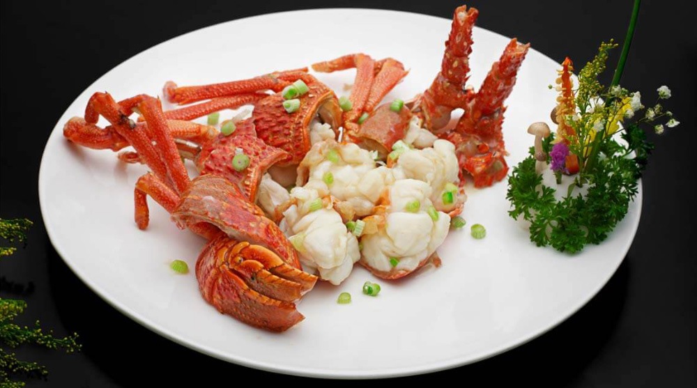Steamed lobster at Imperial Treasure Fine Chinese Cuisine in Singapore, which has an extensive seafood menu