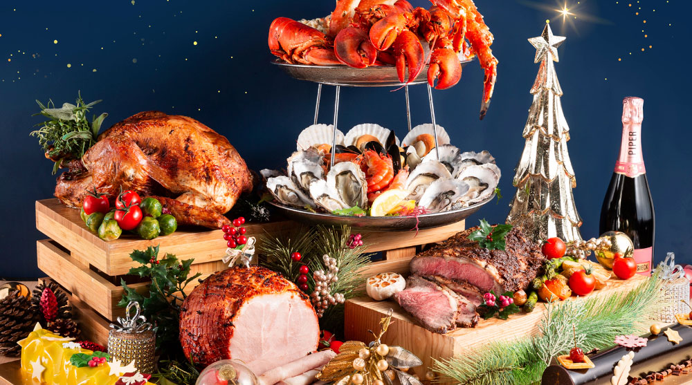 Festive dishes like turkey, ham and oysters served this Christmas at RISE, Marina Bay Sands