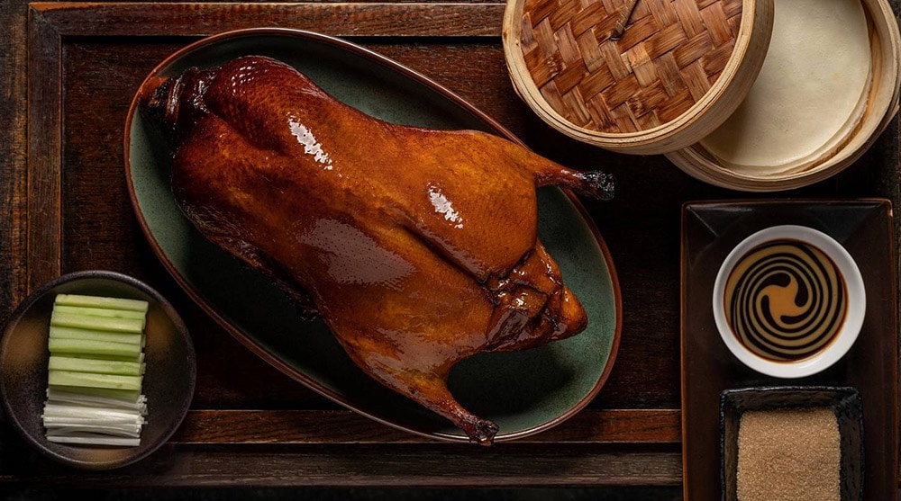 Glazed roast duck at Mott 32, a perfect dish to enjoy for Father's Day dinner