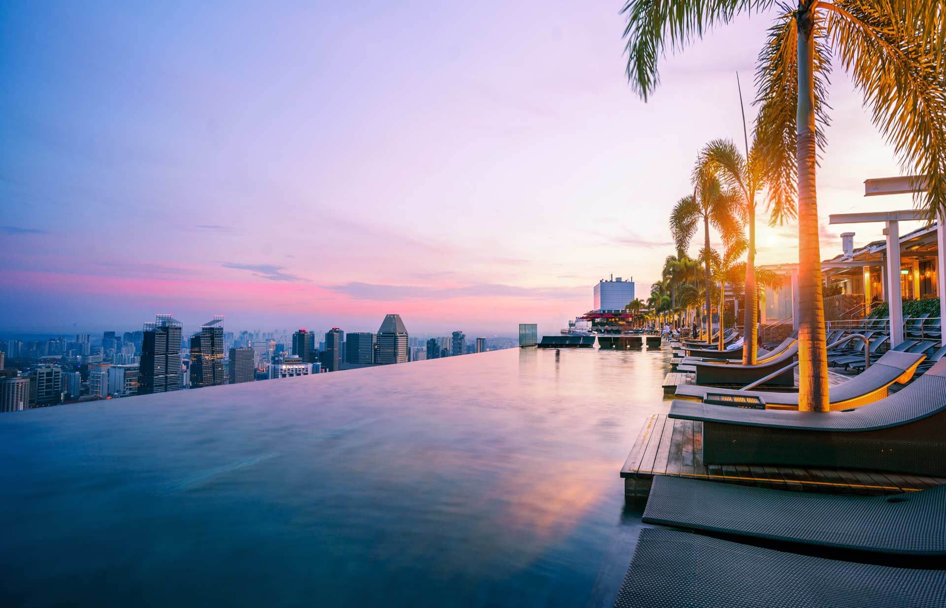 The Infinity  Hotel Pool at Marina Bay Sands, Singapore
