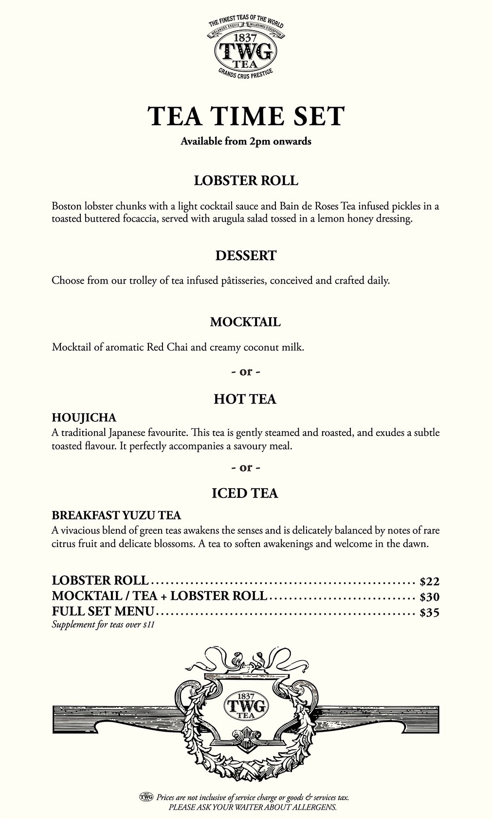 TWG Tea Salon & Boutique Restaurant in Singapore Marina Bay Sands