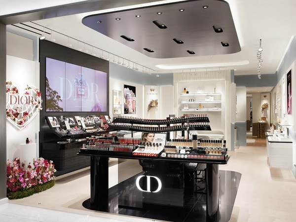 Dior Cosmetics counter in a store Stock Photo  Alamy