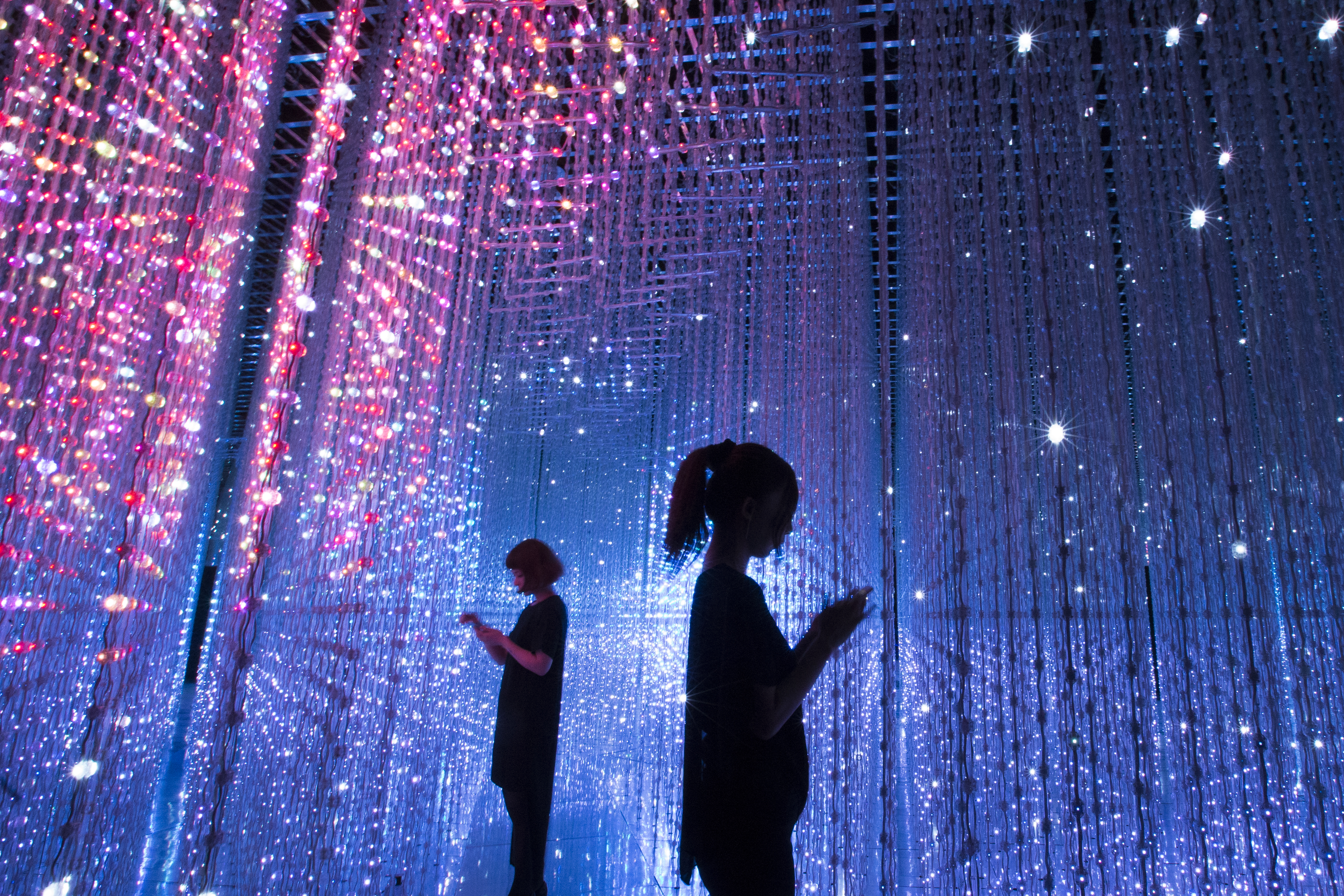 TeamLab Future World exhibit at the ArtScience Museum at Marina Bay Sands.