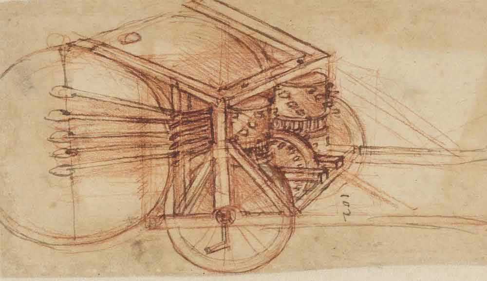Mechanical Drum Circa 1503—05  F.837 recto Leonardo da Vinci Codex Atlanticus