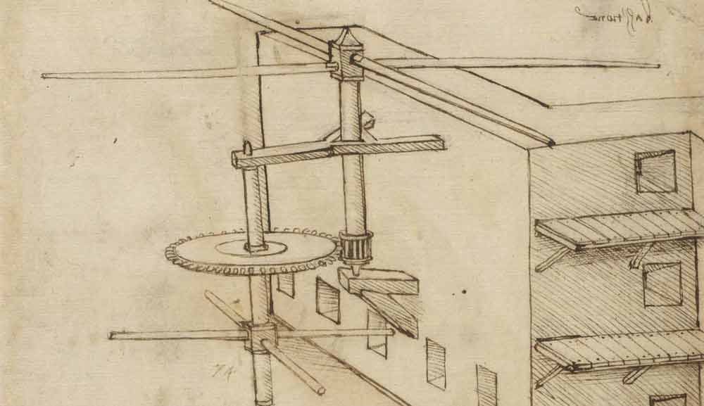 Spinning Blade Circa 1478—80  F.89 recto Leonardo da Vinci Codex Atlanticus