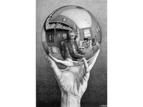 M.C. Escher, Hand with Reflecting Sphere