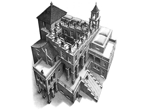 M.C. Escher, Ascending and Descending